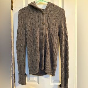 Abercrombie brown button down sweater